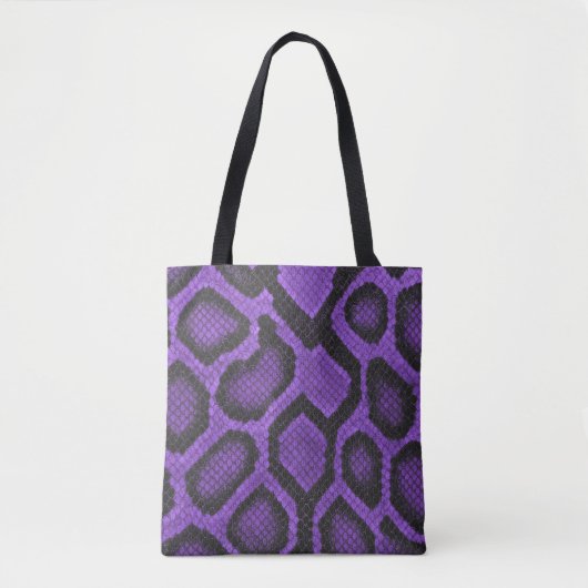 Paarse Ball Python Boodschappentas Stijl 2 Tote Bag (Voorkant)