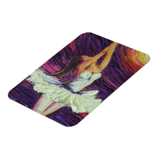 Paarse Ballerina dansende magneet (Linkerzijde)