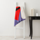 Paarse Ballerina deken met een rood hart. (In situ)