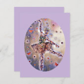 Paarse Ballerina Hartelijk dank voor Ballet Teache Bedankkaart (Voorkant / Achterkant)