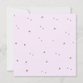 Paarse Ballerina Meisjes Verjaardagsfeestuitnodigi Kaart (Achterkant)