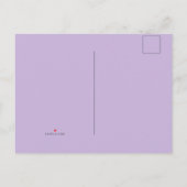 Paarse Ballerina Sugar Plum Fairy Cute Aankondigingskaart (Achterkant)