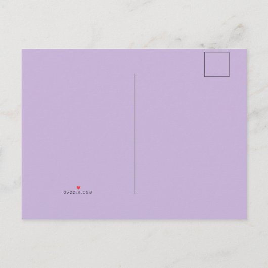 Paarse Ballerina Sugar Plum Fairy Cute Aankondigingskaart (Achterkant)