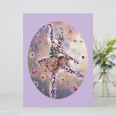 Paarse Ballerina Sugar Plum Fairy Cute Dancer Save The Date (Staand voorkant)