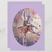 Paarse Ballerina Sugar Plum Fairy Cute Dancer Save The Date (Voorkant / Achterkant)