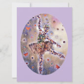 Paarse Ballerina Sugar Plum Fairy Cute Dancer Save The Date (Voorkant)