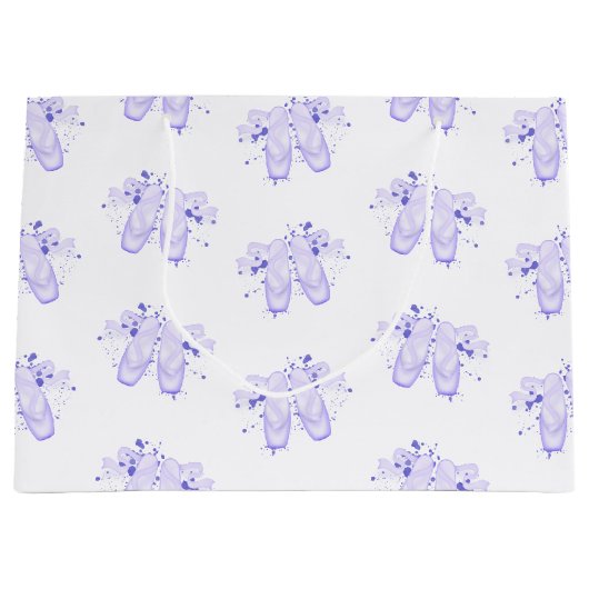 Paarse Ballet Birthday Pointe Shoes Groot Cadeauzakje (Voorkant)