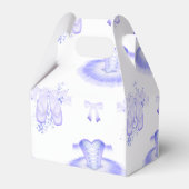 Paarse Ballet Birthday Tutu & Pointe Shoes Bedankdoosjes (Achterkant)