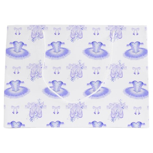 Paarse Ballet Birthday Tutu & Pointe Shoes Groot Cadeauzakje (Voorkant)