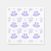 Paarse Ballet Birthday Tutu & Pointe Shoes Servet (Voorkant)