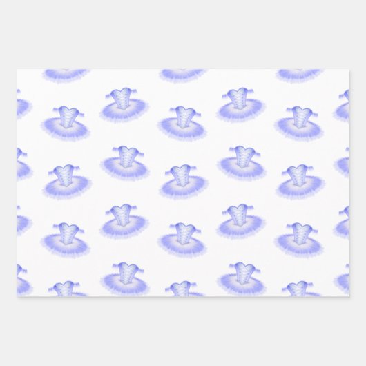 Paarse Ballet Birthday Tutu Waterverf Inpakpapier Vel (Voorkant 2)