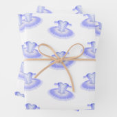 Paarse Ballet Birthday Tutu Waterverf Inpakpapier Vel (In situ)