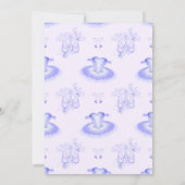 Paarse Ballet Birthday Tutu Waterverf Kaart (Achterkant)