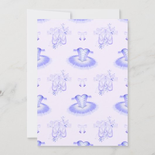 Paarse Ballet Birthday Tutu Waterverf Kaart (Achterkant)