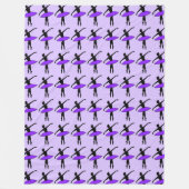 Paarse Ballet Dancer Ballerina Dance Pointe Shoes Fleece Deken (Voorkant)