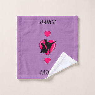 Paarse Ballet wasdoek. Washandje