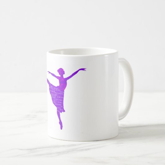 Paarse balletdanser Nieuwjaar wenst Mok (Voorkant rechts)