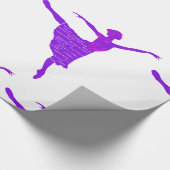 Paarse balletdanser wenst inpakpapier (Hoek)