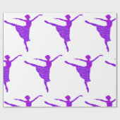 Paarse balletdanser wenst inpakpapier (Vlak)