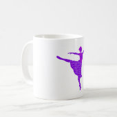 Paarse balletdanseres nieuwjaarswensen mok (Voorkant links)