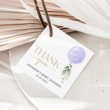 Paarse ballon, eucalyptus, groen, Baby shower