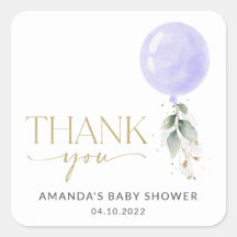 Paarse ballon, eucalyptus, groen, Baby shower