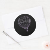 paarse ballon ronde sticker (Envelop)