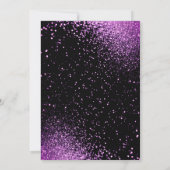 Paarse ballonnen en glitter 40e verjaardag kaart (Achterkant)