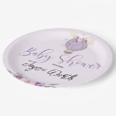 Paarse ballonvaardige olifantenpapier bord (Gekanteld)