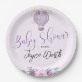 Paarse ballonvaardige olifantenpapier bord (Voorkant)