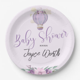 Paarse ballonvaardige olifantenpapier bord