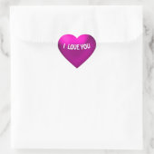 Paarse Balloon Style Heart Sticker (Tas)