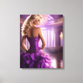 Paarse Balzaal Dame Canvas Afdruk (Voorkant)