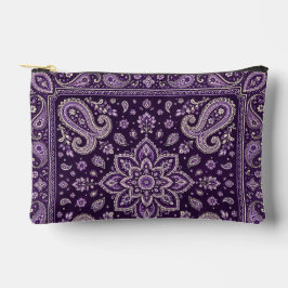 Paarse Bandana Paisley Kleine Ritssluitingstas Etui