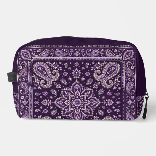 Paarse Bandana Paisley Reisorganizer Tas (Voorkant)