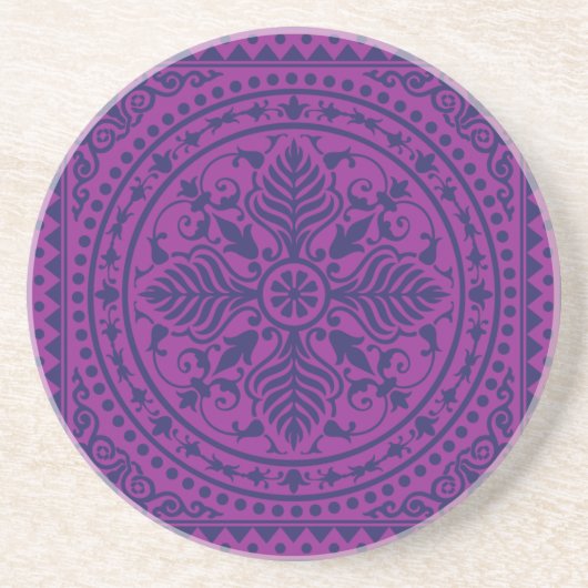 Paarse Bandana Sandstone Onderzetter (Voorkant)