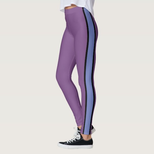 Paarse bandstreep-Leggings Leggings (Links)
