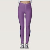 Paarse bandstreep-Leggings Leggings (Voorkant)