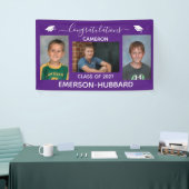 Paarse Banner voor Afstuderen op de middelbare sch (Beurs)