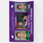 Paarse Banner voor Afstuderen op de middelbare sch (Verticaal)