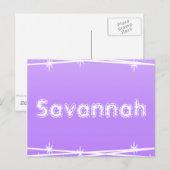 Paarse Barbed Wire Briefkaart (Voorkant / Achterkant)