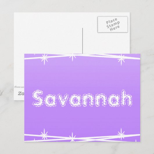 Paarse Barbed Wire Briefkaart (Voorkant / Achterkant)