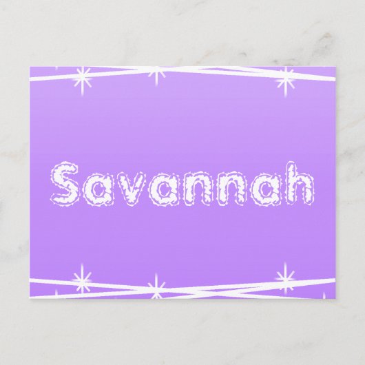 Paarse Barbed Wire Briefkaart (Voorkant)