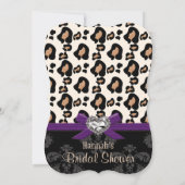 Paarse barbepoetin Vrijgezellenfeest Kaart (Achterkant)