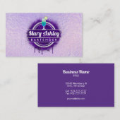 Paarse Bartender-visitekaartjes Visitekaartje (Voorkant / Achterkant)