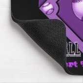 Paarse Baseball Cartoon Muismat (Hoek)