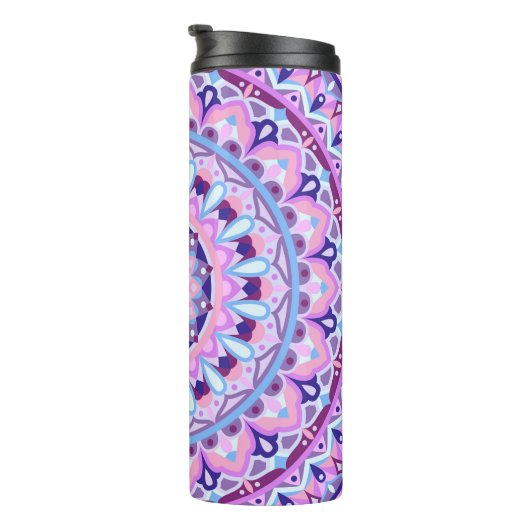 Paarse basis Mandala Thermosbeker (Geroteerd rechts)