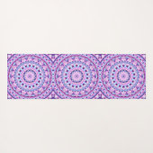 Paarse basis Mandala Yogamat (Achterkant (horizontaal))