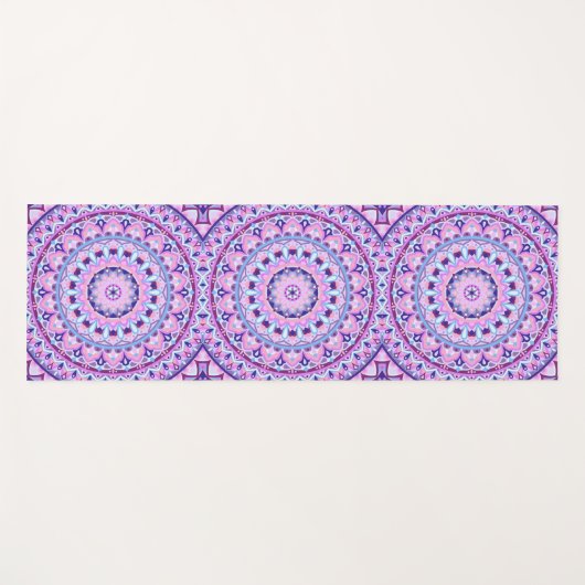 Paarse basis Mandala Yogamat (Voorkant (horizontaal))