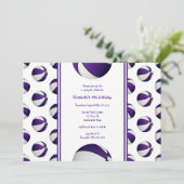 paarse basketbal voor meisjes kaart (Staand voorkant)